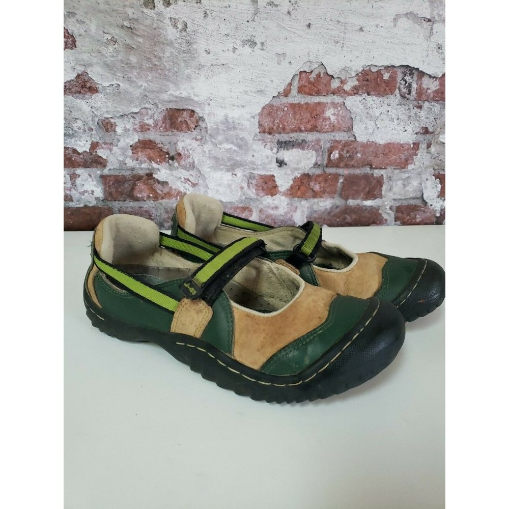 J-41 Rebirth Mary Jane Comfort Shoes Women's 7.5M Green and Peach Outdoor Casual